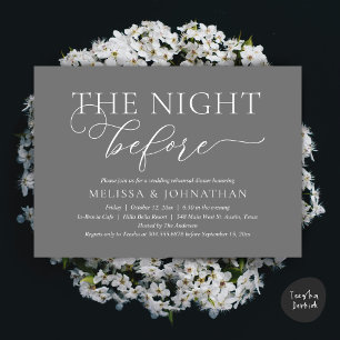 Invitation La Nuit Avant Le Dîner De Répétition Romantique De