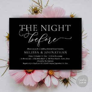 Invitation La Nuit Avant Le Dîner De Répétition Romantique De
