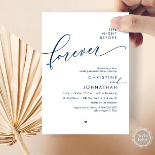 Invitation La Nuit Avant Le Dîner De Répétition Romantique De