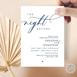 Invitation La Nuit Avant Le Dîner De Répétition Romantique De