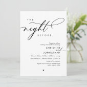 Invitation La Nuit Avant Le Dîner De Répétition Romantique De (Debout devant)