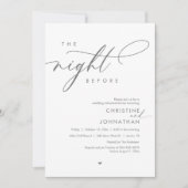 Invitation La Nuit Avant Le Dîner De Répétition Romantique De (Devant)