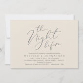 Invitation La Nuit Avant Le Dîner De Répétition Romantique De (Devant)