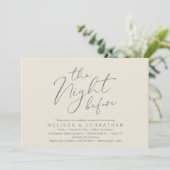 Invitation La Nuit Avant Le Dîner De Répétition Romantique De (Debout devant)