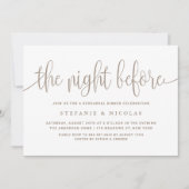 Invitation La Nuit Avant Le Dîner De Répétition Script (Devant)