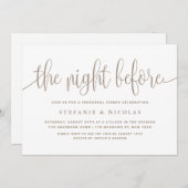 Invitation La Nuit Avant Le Dîner De Répétition Script (Devant / Derrière)