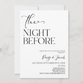 Invitation La Nuit Avant Le Dîner Minimal De La Répétition Ma (Devant)