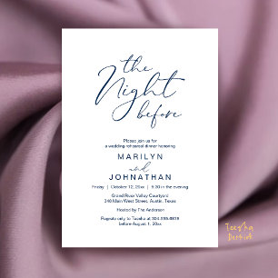 Invitation La Nuit Avant le Mariage Dîner de Répétition Moder