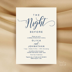 Invitation La Nuit Avant le Mariage Réception de Répétition M