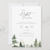 Invitation La Nuit Avant Les Pins De Forêt Sauvage (Devant)
