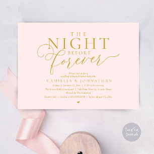 Invitation “La Nuit Avant Pour Toujours” Dîner de Répétition