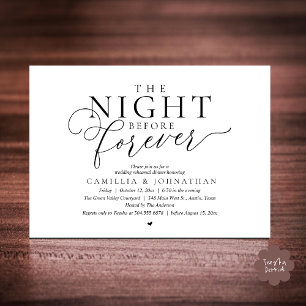 Invitation “La Nuit Avant pour Toujours » Dîner de répétition