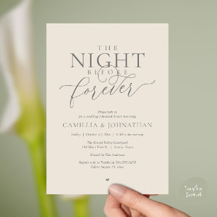 Invitation “La Nuit Avant Pour Toujours” Dîner de Répétition