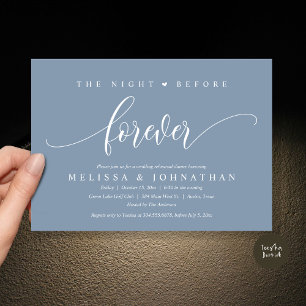 Invitation La Nuit Avant Pour Toujours, Dîner De Répétition M
