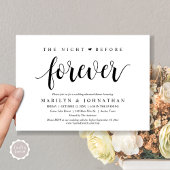 Invitation La Nuit Avant Pour Toujours, Dîner De Répétition M