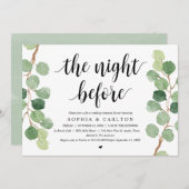 Invitation La Nuit Avant, Verdure, Dîner De Répétition (Devant / Derrière)