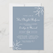 Invitation La Nuit Bleue Dusty Avant Le Dîner De Répétition (Devant)