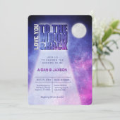 Invitation La Nuit Céleste Vous Aimez À La Lune Wedding showe (Debout devant)