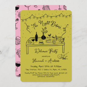 Invitation La nuit de bienvenue de Hannah avant le chihuahua