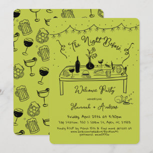 Invitation La nuit de bienvenue de Hannah avant le chihuahua