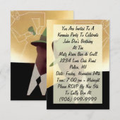 Invitation La nuit de clubbing de partie de karaoke invitent (Devant / Derrière)