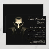 Invitation La nuit de Dracula | Fête du costume d'Halloween (Devant / Derrière)