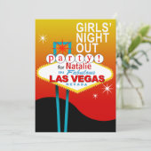 Invitation La nuit de filles Party à Las Vegas (Debout devant)