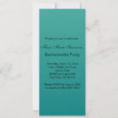 Invitation La nuit de filles Party la célébration | Teal (Dos)