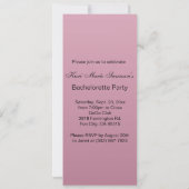 Invitation La nuit de filles Party le rose de la célébration (Dos)