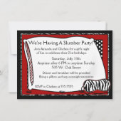 Invitation La Nuit de la Fille en rouge (Dos)