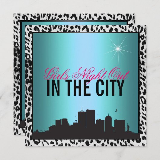 Invitation La nuit des filles en ville (Devant / Derrière)