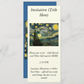 Invitation La nuit étoilée de Vincent van Gogh (1889) (Devant / Derrière)