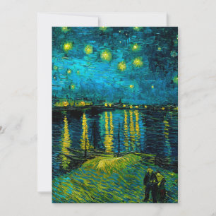 Invitation La nuit étoilée sur le Rhône de Van Gogh
