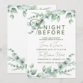 Invitation La nuit précédant la répétition Mariage de l'eucal (Devant / Derrière)