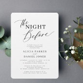 Invitation La nuit précédant le dîner de répétition