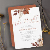 Invitation La nuit précédant le dîner de répétition florale d