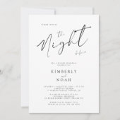 Invitation La nuit précédant le simple dîner de répétition (Devant)