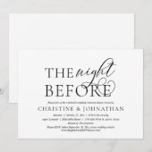 Invitation La nuit précédente, Dîner de la fête de la répétit (Devant / Derrière)