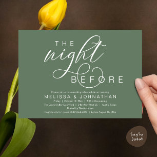 Invitation La Nuit Précédente, Dîner de Répétition de Mariage
