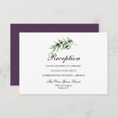 Invitation La oliveraie | Réception de mariage rustique (Devant / Derrière)