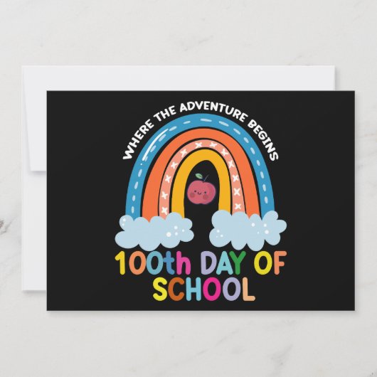 Invitation Là où l'aventure commence 100e Jours plus intellig (Devant)