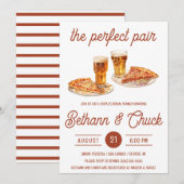 Invitation La Paire Parfaite ! Pizza et Fête des mariées de b (Devant / Derrière)
