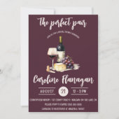 Invitation La paire parfaite ! Vin et fromage pour l'enterrem (Devant)