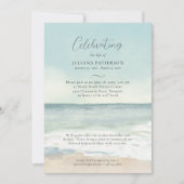 Invitation La paisible plage Ocean Beach Célébration de la vi (Devant)