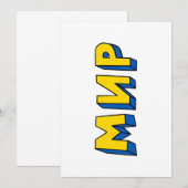 Invitation La paix cyrillique (Devant / Derrière)