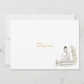 Invitation La paix vient de Bouddha (Dos)