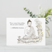 Invitation La paix vient de Bouddha (Debout devant)