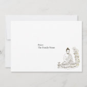 Invitation La paix vient de Bouddha (Dos)