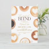 Invitation La Parfaite Fusion de Café pour la Fête de Mariage (Debout devant)