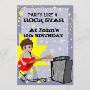 Invitation La partie aiment une vedette du rock !